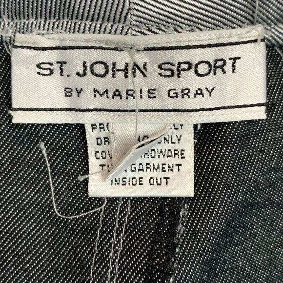 St. John Sport Marie Denim Cropped Pants Stretch - Picture 5 of 10
